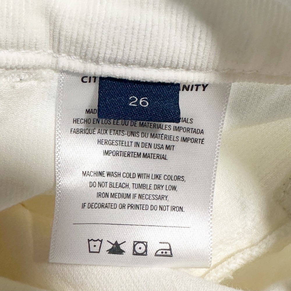 Citizens of Humanity Marcelle Corduroy Cargo Pant Barrel Leg White Size 26 - Picture 6 of 7